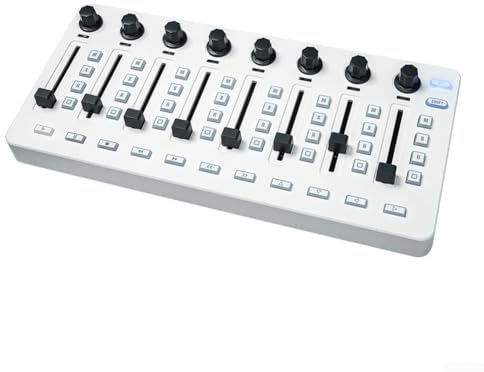Zilimontt MIDI Controller Mixing Console, Wireless Bluetooth USB MIDI Controller Mixer, 43 tasti, 8 canali, design in plastica portatile, compatibile con PC, Mac, iOS, Android