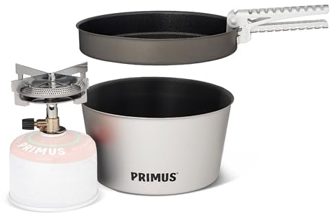 Primus Juego de cocina de camping de estufa de gas, kit de estufa Mimer II, kit de utensilios de cocina de camping con quemador de gas, sartén de camping y olla de camping, equipo de cocina de