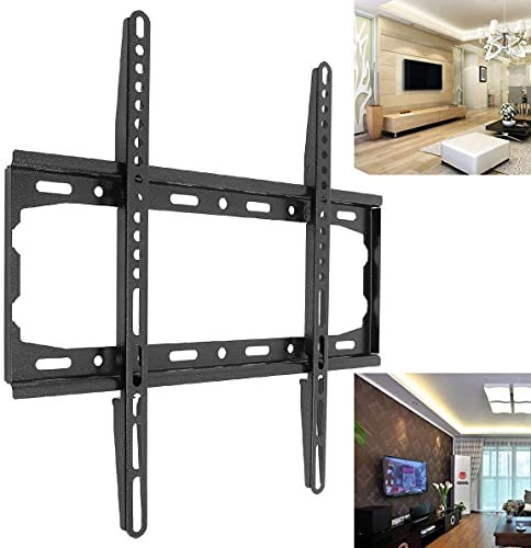 Supporto TV Supporto TV, Supporti TV robusti Supporto TV fisso da parete, Supporto TV da parete ultra sottile per la maggior parte dei televisori LED, LCD OLED e al plasma da 26-55 pollici con 75