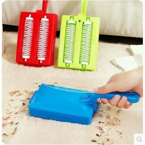 Cepillo de Mesa GLDFW para alfombras, de plástico, de Mano, para Barrer Migas, para sofá Cama, Limpiador de Suciedad, Rodillo recolector para Herramientas de Limpieza.