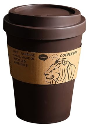 Générique Poubelle,Corbeille Design Tasse à Café Miniature - Couvercle Battant Grande Capacité pour Salle de Bain, Jardin, Bureau, Cuisine, Chambre et Espaces Restreints