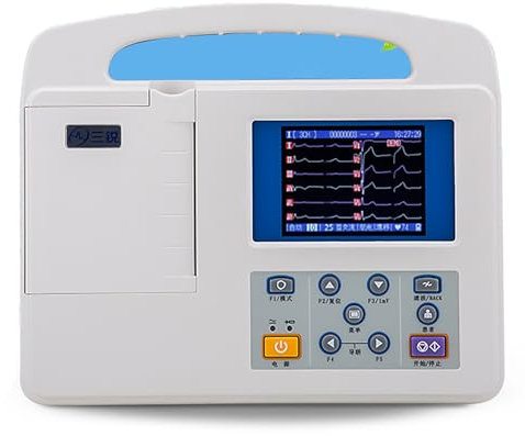 Wsexyy Portable ECG Monitor, Record ECG and Heart Rate In 12 Channels, 12 Leads ECG EKG Electrocardiograph PC Software ECG, Digital Touch Screen