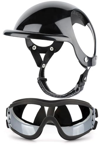 Motorradbrille für Hunde, Motorradbrille für Haustiere, Schutz beim Reiten, Sonnenbrille für Hunde mit UV-Schutz und elastischem Band, wind- und stoßfest, für kleine Hunde,