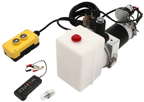 Levkitch Hydraulikpumpe Hydraulikaggregat 12V 1.5L Hydraulische Pumpe,2850rpm 18Mpa Hydraulic Power Pack,Tank Hand Pump Hydraulikaggregat, für Kippanhänger, Auto-Ladebordwände