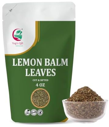 Lemon Balm Leaves 4 oz – Dried lemon balm leaves for Tea, Herbal Infusions & Wellness – Refreshing, Mild Mint Flavor – 100% Natural & Pure – By Yogi’s Gift®