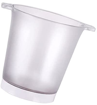 FUNOMOCYA 1 Stück EIS Bucket mit LED Lichtern Rund Tragbar für Bars und Ktv Hochwertiger Weinkühler Bierkühler aus Hautfreundlichem Material Kratzfest und Langlebig