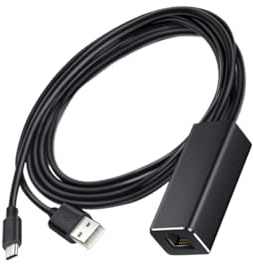 jojofuny Ethernet Adapter Micro USB to Network Card Mbps Tv Ethernet Adapter for Stick Streaming with Stable Wired Connection and USB Power Support