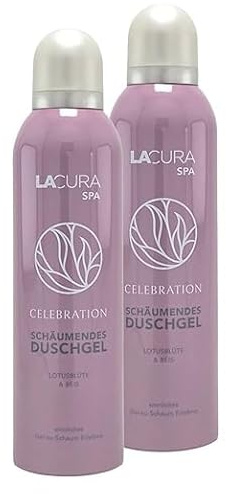 Gel de ducha espumante SPA CELEBRATION de Lacur, 200 ml, flor de loto y arroz, paquete de 2