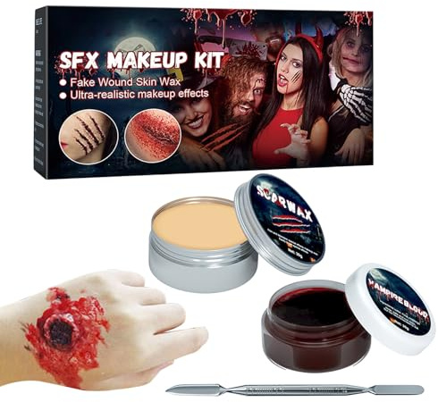 Kit Trucco Viso Cicatrice 2 In 1 Pittura Corporea Finta Spaventosa | Kit Trucco Ferite Cosplay Halloween Per Uomini Donne Cosplay Teatro Carnevale Festa Performance Fotoshooting
