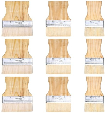 Bosiyrggrl Large Paintbrush Set, Large Paintbrushes with Wooden Handles, Suitable for Artists, Students and DIY Enthusiasts