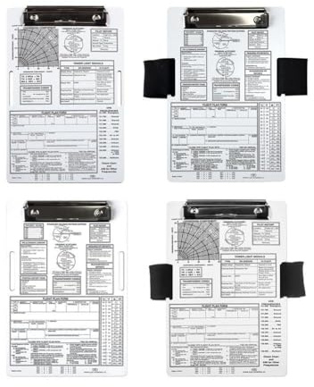 CashMuch Pilot Genouillère d'aviation en aluminium avec bloc-notes pour pilotes pour écrire des données de vol, compatible IFR VFR, 24,1 x 16,5 cm