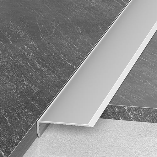 Coayuou Baguette De Finition Carrelage 90cm* 3 Pièces Baguette Decorative Alu Lisiere De Protection Pour Murs, Plinthes, Et Meubles, Facile À Installer Et Très Résistante(Silber,15 * 10mm)