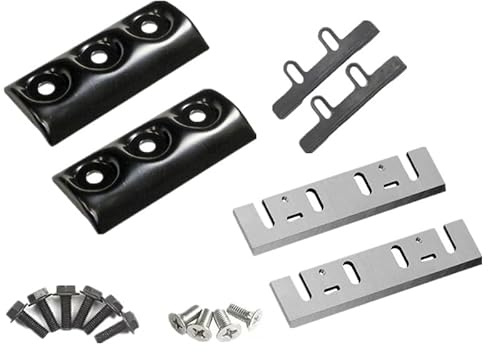 3-1/4 82mm Carbide Planer Blades+Blade Clamps Kti Replacement for Makita N1900B KP0800 LXPK01,DeWalt CP580 D26676, D26677K DW6655 DW680, Bosch 1594 PL1682, Ryobi and Most Hand-Held Planers, 2 sets