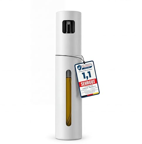 Leisure Life® | NEU: Premium Ölsprüher 2.0 – Volledelstahl 100 ml | UV-Schutz, BPA-frei, spülmaschinenfest | gleichmäßiger Sprühnebel | für Küche, Grill & Airfryer