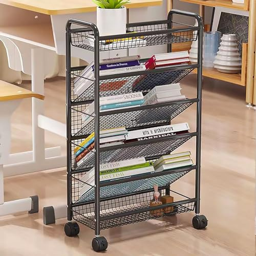 Carrello mobile per libri con ruote per una facile conservazione ed esposizione in casa e in ufficio