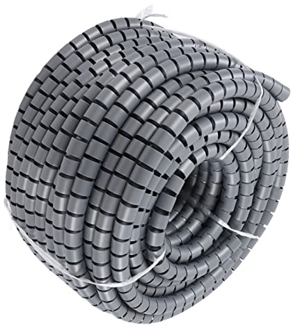 Leftwei Avvolgicavo a Spirale Protezione Flessibile per Fili e Cavi Negli Elettrodomestici, Materiale PE per Varie Apparecchiature, 1 X 15 Piedi (Diametro 22mm 50m)
