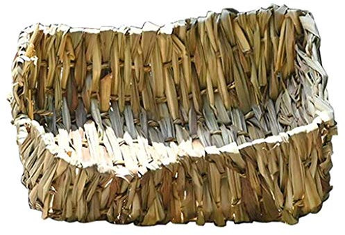 Tubayia Gewebtes Gras Hamsterhaus Grashaus Nest für Nager Meerschweinchen Kaninchen Hamster