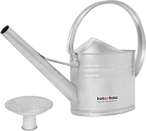KOTARBAU® Annaffiatoio 8 litri zincato Ovale per Annaffiare i Fiori Annaffiatoio giardino innaffiatoio annafiatoio piante inaffiatoio