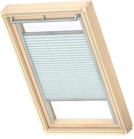 VELUX Original Dachfenster Plissee für SK08, Himmelblau, mit Grauer Führungsschiene