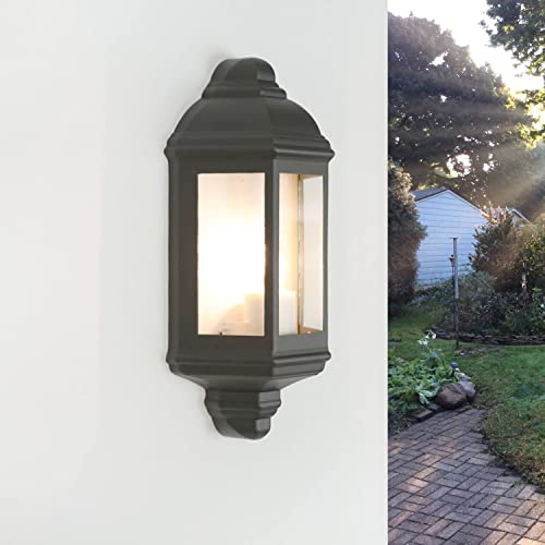 Licht-Erlebnisse Außenlampe Wandlaterne Aussen Anthrazit, Maritime Wandlampe Außen, H:36 cm, E27, wetterfest IP44, Garten, Haus, Balkonlampe, Terrassenbeleuchtung
