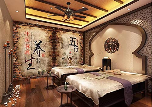 Medicina Tradicional China Ventosas Acupuntura Y Moxibustión Centro De Fisioterapia Tuina Pared De Fondo-400Cmx280Cm
