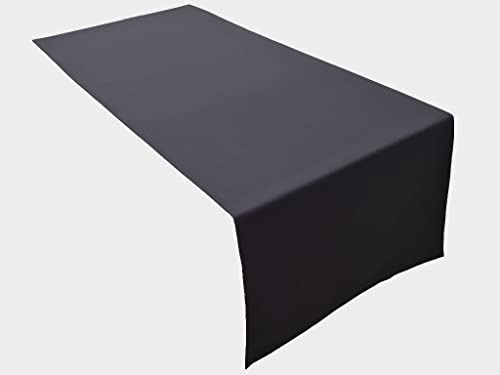 Lemos Home Hochwertiger Tischläufer Tischwäsche aus 100% Baumwolle Kollektion Konzept, Farbe & Größe wählbar (Tischläufer - 45x120cm, Anthrazit)
