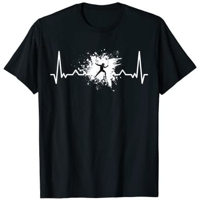 Fechten Degen Fechtduell Herzschlag T-Shirt