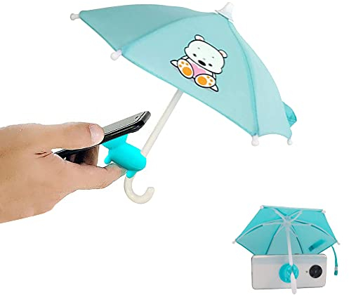 NiCoLa Phone Umbrella Suction-Cup Phone Holder, Cute Phone Holder with Sun Umbrella, Mobile Phone Suction Cup Stand for Outdoor Travel or Indoor
