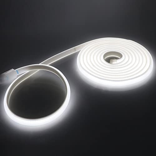 HEGEHE Lumière au néon LED COB, Ruban Led Flexible Néon Bande Led 230V IP65 Etanche Bande Lumineuse Super Lumineux 288 LEDS/M pour Intérieur/Extérieur (Blanc, 3M)