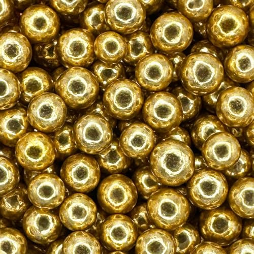 A Pinch Of - Pearls - High Shine 6mm Gold Cake Topper Sprinkles - 30g Edible Shimmer Ball Cupcake Decorations - Weddings, Christenings & Parties