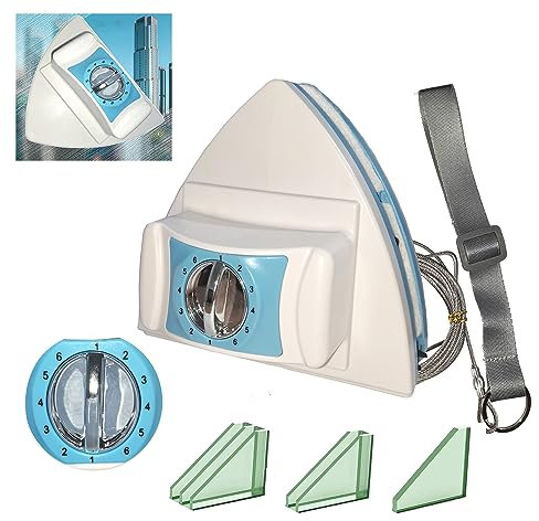 Hooha Pulitore per finestre con 6 marce, forza magnetica regolabile, funzione magnetica per lavavetri, lavavetri, raschietti, attrezzi per la pulizia di 8-40 mm, doppi o tripli vetri