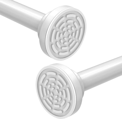 Bastone Tenda a Pressione Estensibile 100-290cm Senza Forare Asta Telescopica in Acciaio Inox 304 Bastone Tenda Doccia Bianco Antiscivolo & Mai Rustico per Finestra, Armadio, Porta