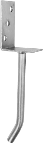 Connex L-Pfostenträger - 70 x 60 x 100 mm - Steindolle Ø 16 mm - L-Form - Bohrung 11 mm - Edelstahl rostfrei/Pfostenhalter/Pfostenverbinder/Träger für Holzkonstruktion/Pfostenträger / HVRS4200