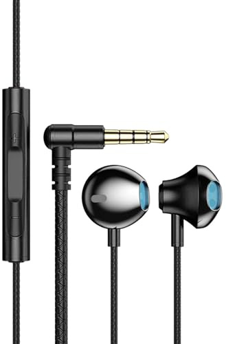 Somerway Écouteurs HiFi compatibles HD, Microphone antibruit, Filaire de 3.5mm, avec Son Surround, Basses Lourdes, Casque de Jeu pour Ordinateurs Portables et Mobiles Noir