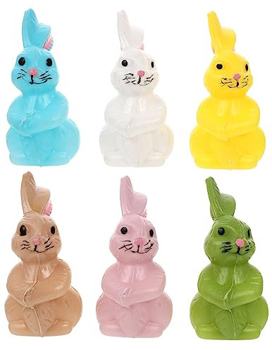 STOBAZA Ostern Tierfigur Deko Realistische Tierornamente Pink Und Eierfarbe Für Festliche Dekoration