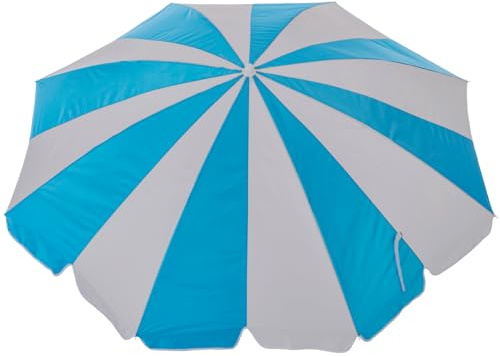 Creaciones Llopis ARW - Sombrilla de Playa UV50+ con 8 Varillas y 16 Paneles | Sombrilla Playa Resistente al Viento | Varios Tamaños 180-240 cm | Colores Rayas Verano