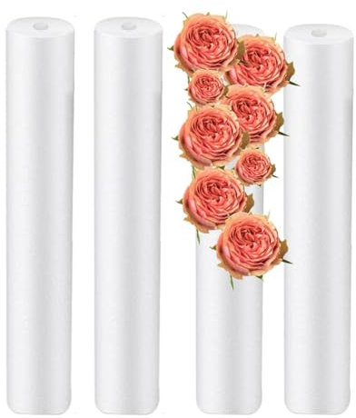 Armastuse Spugna Per Fiori,4 Pezzi Spugna,Per Matrimoni E Negozi Di Fiori,Bianco 40x5 Cm