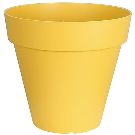 SISTAC Blumenkasten, Terrasse, rund, Gelb, Durchmesser 50 cm