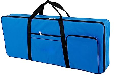 tuwiwol 61 Note Klavier Gepolsterte Tasche Elektronische Orgel Tasche Musikinstrument Schützende Tragbare Wasserdichte Handtasche Rucksack, Blau