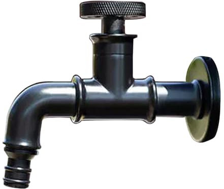 SXWYLZ Garten Wasserhahn aus Messing Kaltwasserhahn Outdoor Wetterhahn für Garten Außenhahn aus Messing aussenwasserhahn Frostsicher 1/2 Zoll,Schwarz