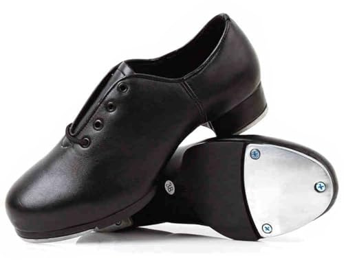 Leichtrit Stepptanzschuhe aus Leder mit Schnürung,Jazz stepptanzschuhe Erwachsene,Steppschuhe für Damen,Steppschuhe für Mädchen und Damen,Leichter, Halt Balance,Für Tanzaufführungen