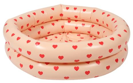 ORFOFE Piscine pour Enfants Flotteur bébé Mini Piscine pour bébé pour Tout-Petits pour Tout-Petits à balles Gonflable Jeux de Billard PVC Beige
