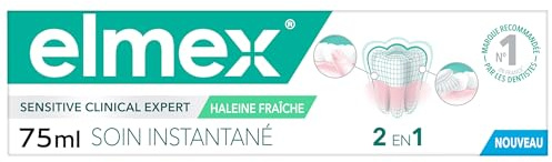 Elmex, Sensitive Expert Atem Zahnpasta, 75 ml Tube | Elmex Zahnpasta 2-in-1 mit PRO-ARGIN-Technologie, lindert in 1 Minute und erfrischt den Atem, empfohlen von Zahnärzten