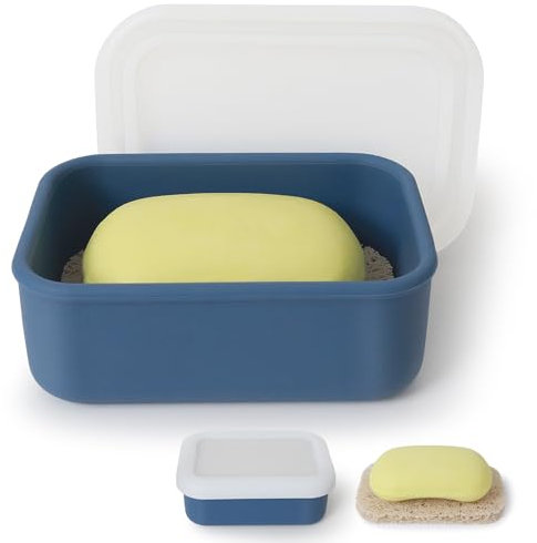 Silicone Soap Dish with Lid Portable Travel Soap Case Soap Bar Travel Soap Leakproof Soap Box Waterproof and Moisture-Proof for Shower Travel Hiking Bathroom School
