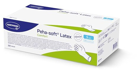 Peha-soft latex comfort Einmalhandschuhe, puderfrei, Gr. S, 100 St.