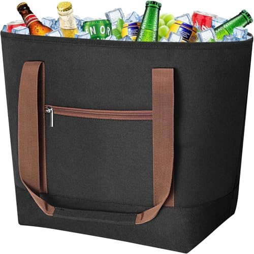 DSDCDJ Faltbare Kühltasche Gross mit wasserdichter Isolierung 50l – Große Isoliertasche auslaufsicher Flexible Griffe – Ideale Einkaufstasche isoliert, Thermotasche, Picknicktasche