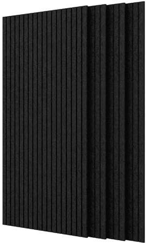 PAG-Mass 4 PCS Acoustic Panels,120x60 Decorative Soundproof Wall Panels,Large Self-adhesive Sound Absorbing Panels for Office,Home Theater,Studio,Black