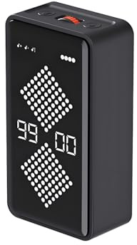 QUMOX F8 Temporizador de Reloj de Arena Digital – Temporizador Volteable con Pantalla LED, Cuenta Regresiva y Cronómetro, Silencioso, Magnético, Recargable, para Estudio, Cocina y Oficina (1–99 Minuto