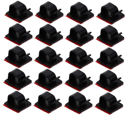 Toddmomy 20 Piezas Almacenamiento De Cable De Datos Sujetacables Clips Autoadhesivos Para Cables Escritorio