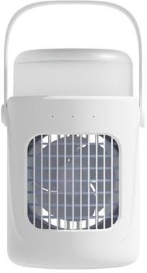 Enfriador de aire portátil recargable con 3 velocidades, construcción ABS y silencioso, para oficina, dormitorio, ventilador de niebla recargable por USB